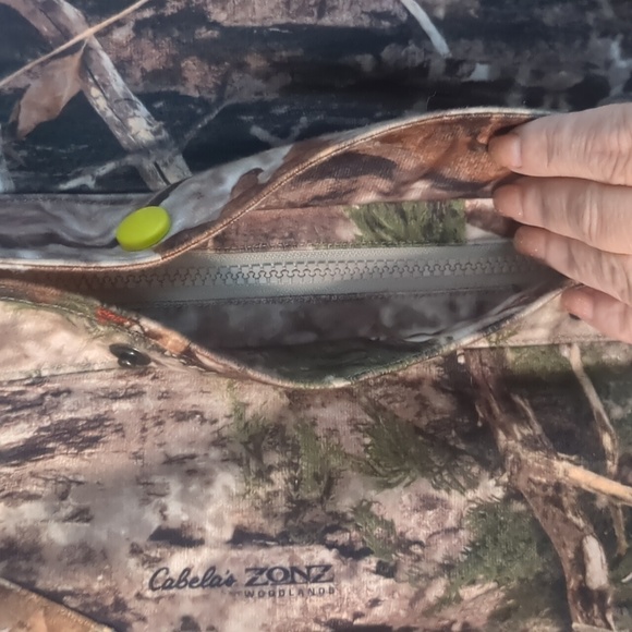 CABELA'S* dry fit camo jacket lined 6pckt zip/snap front dbl placket visor hood - Picture 10 of 16